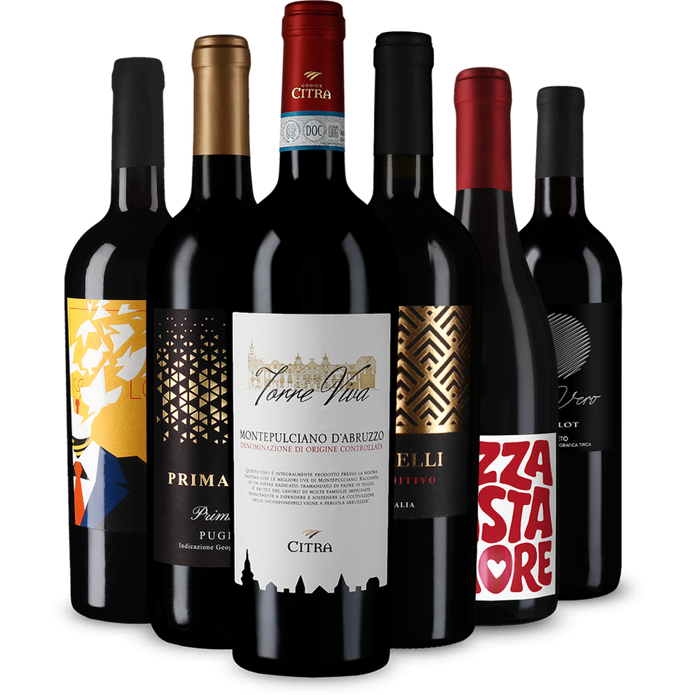 Италиански червени вина за влюбване в пакет за откриватели