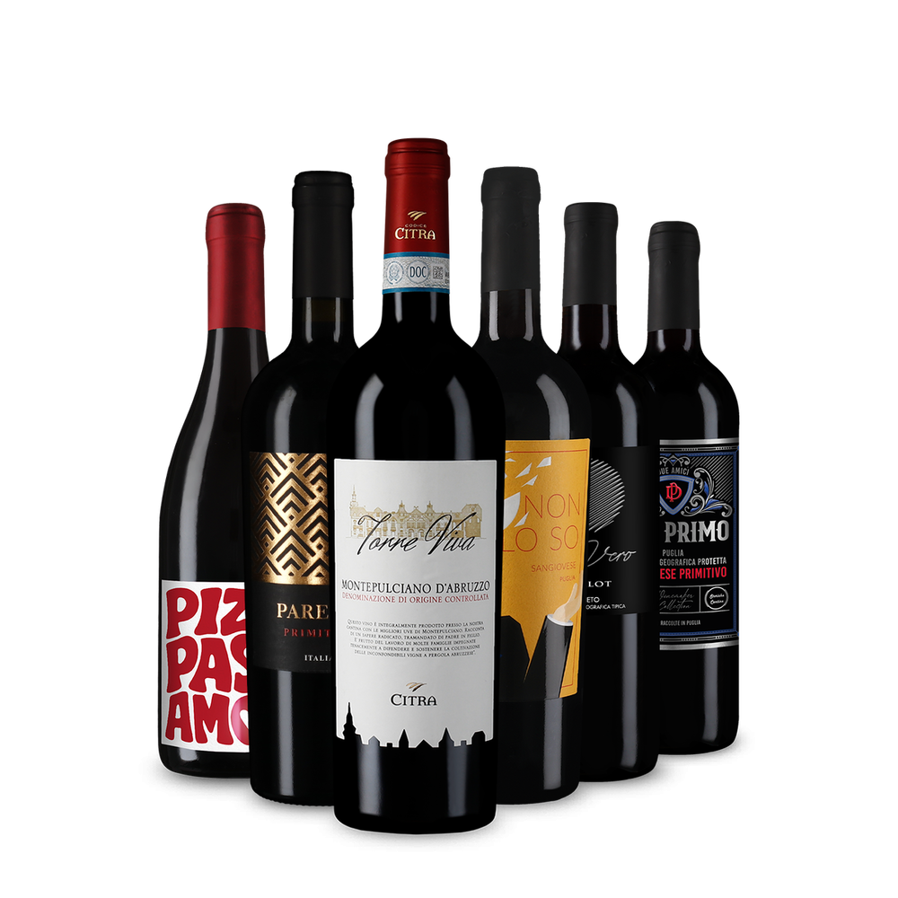 Италиански червени вина за влюбване в пакет за откриватели