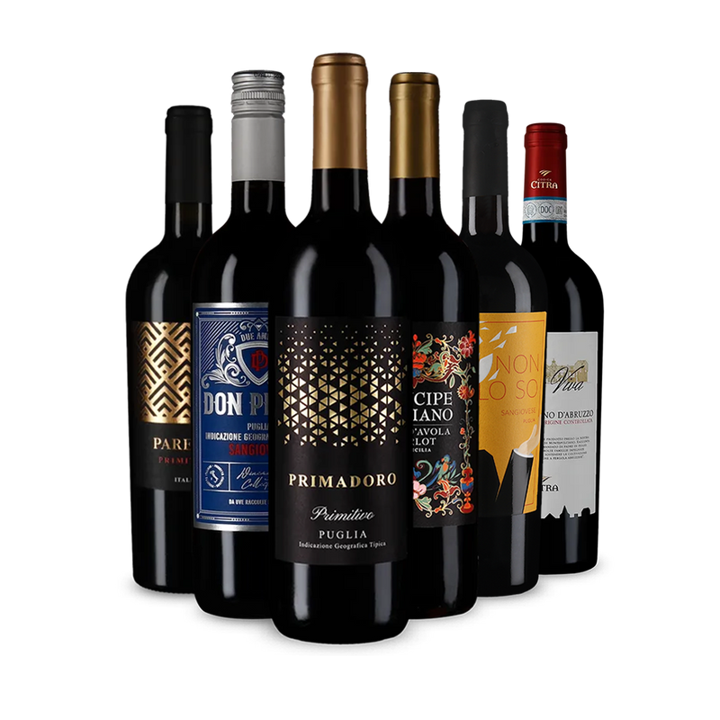 Италиански червени вина за влюбване в пакет за откриватели