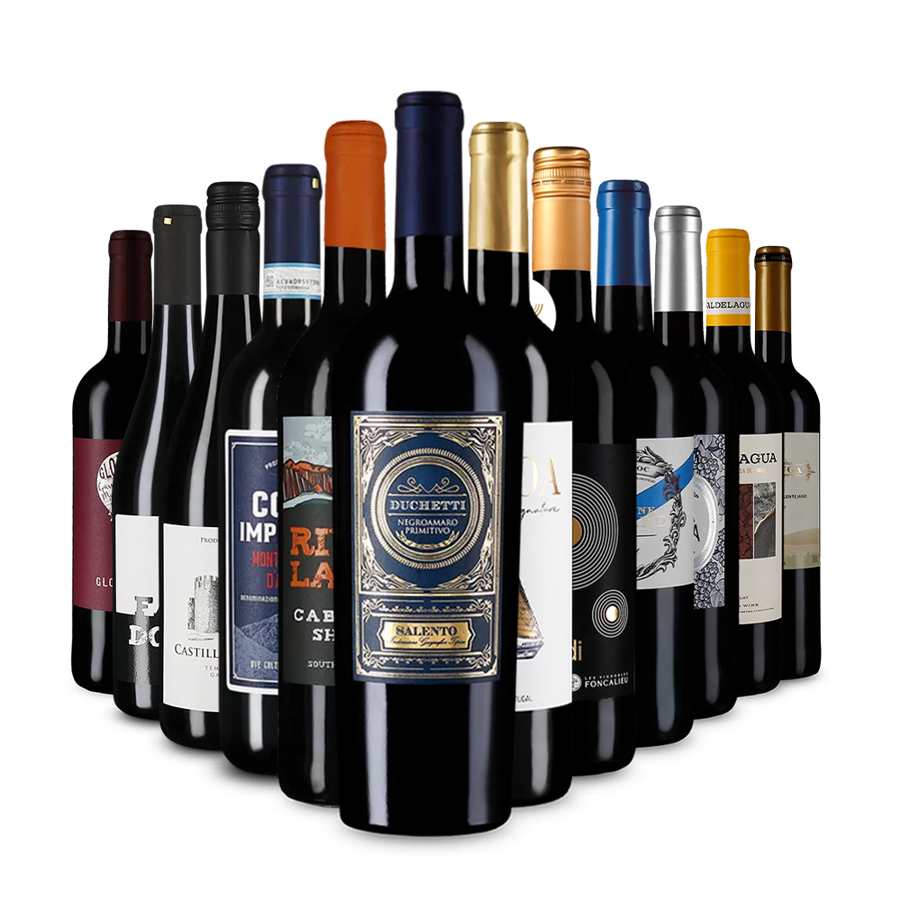 Препоръчителни червени вина в опознавателен пакет