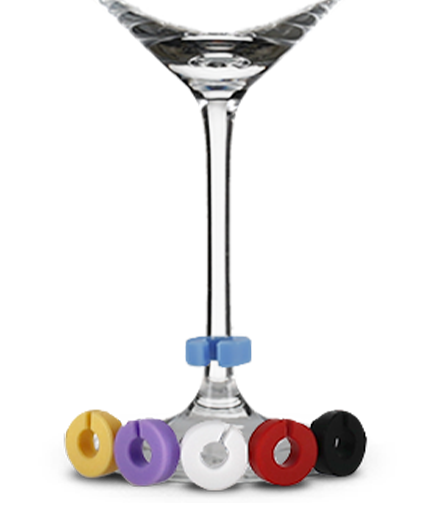 Маркери за чаша за вино, кръгли, 6 бр.-Комплект 2