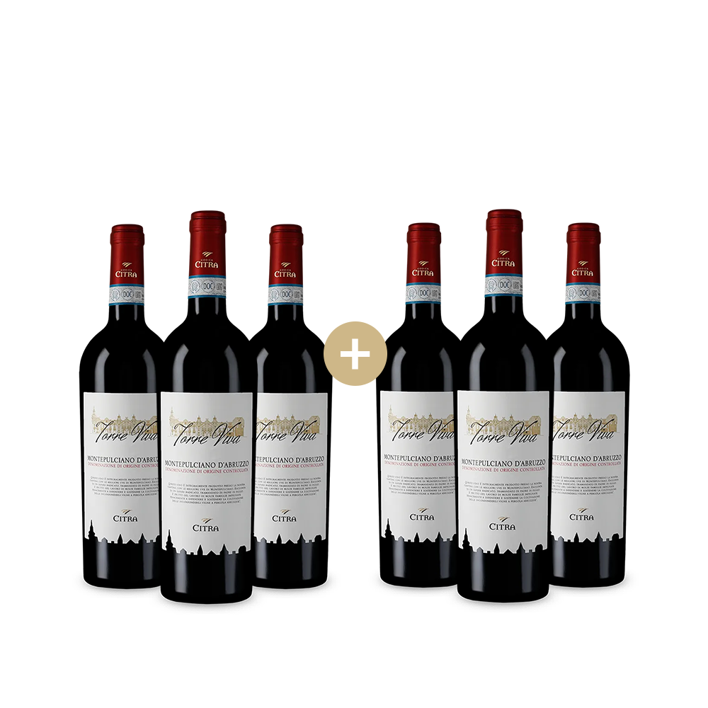 3+3 Бутилки на Torre Viva Montepulciano d'Abruzzo 2024 – Gold