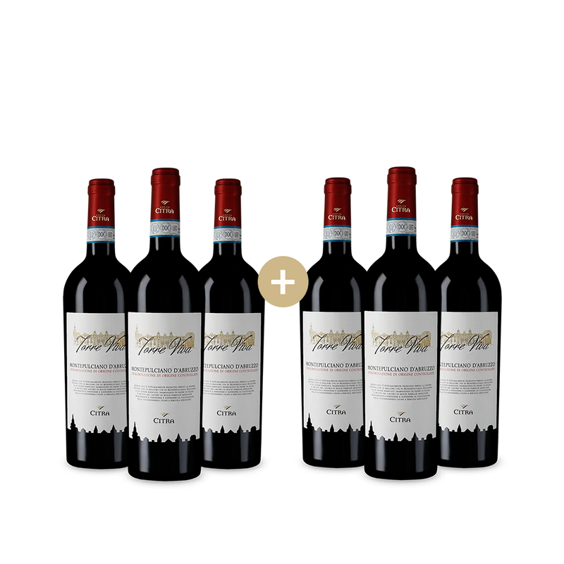 3+3 Бутилки на Torre Viva Montepulciano d'Abruzzo 2024 – Gold