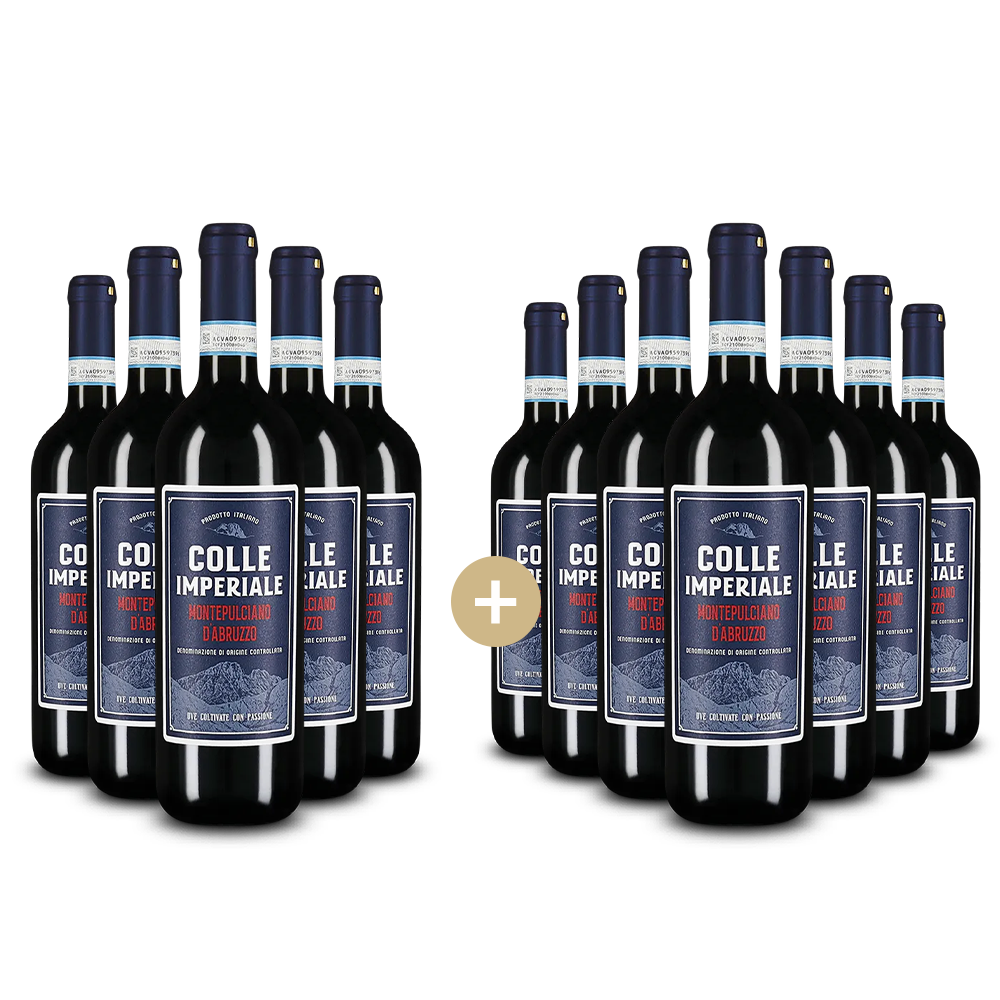 5+7 бутилки Монтепулчиано д'Абруцо 2024 – Gold