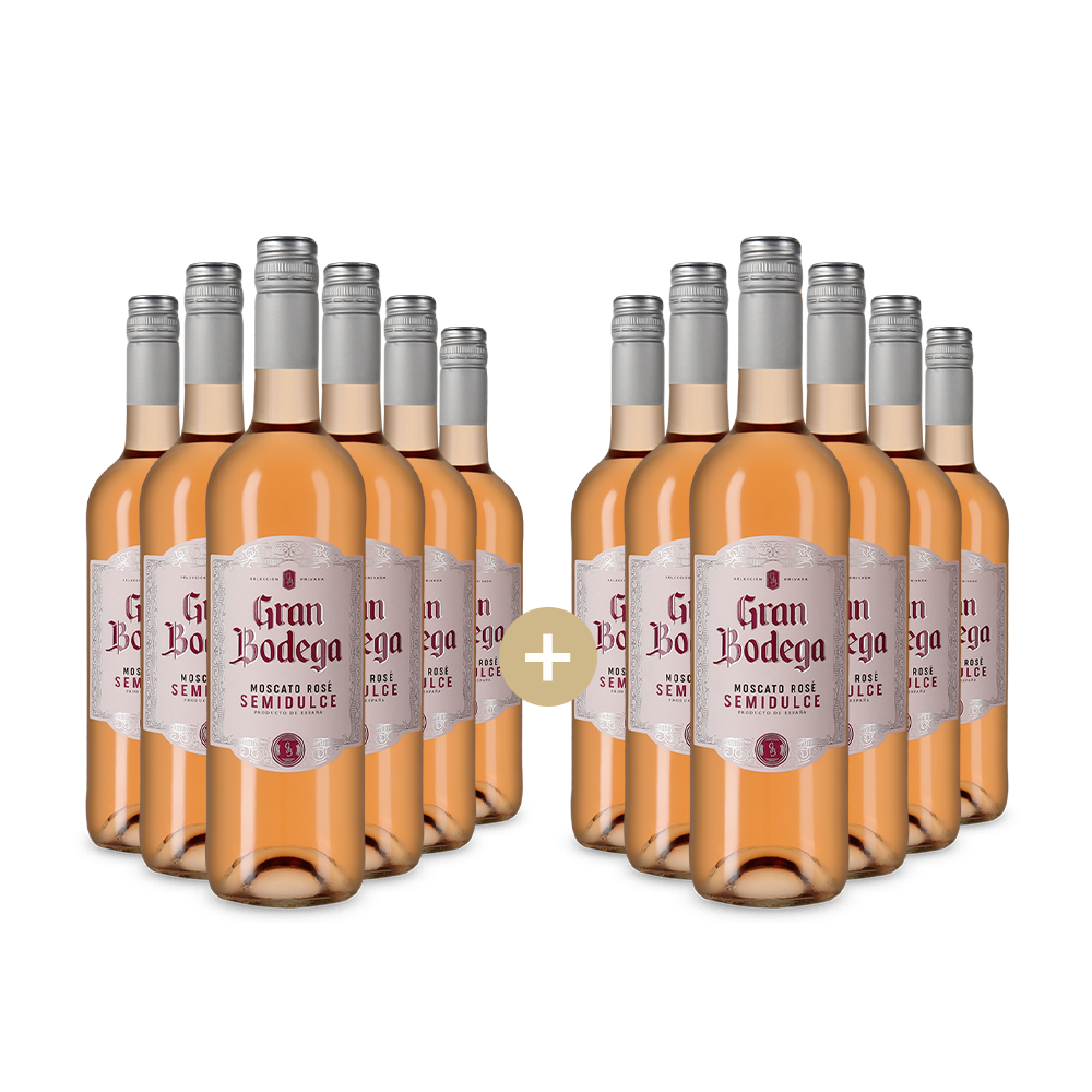 6+6 бутилки Москато Розе семидулче 2024 – Gold