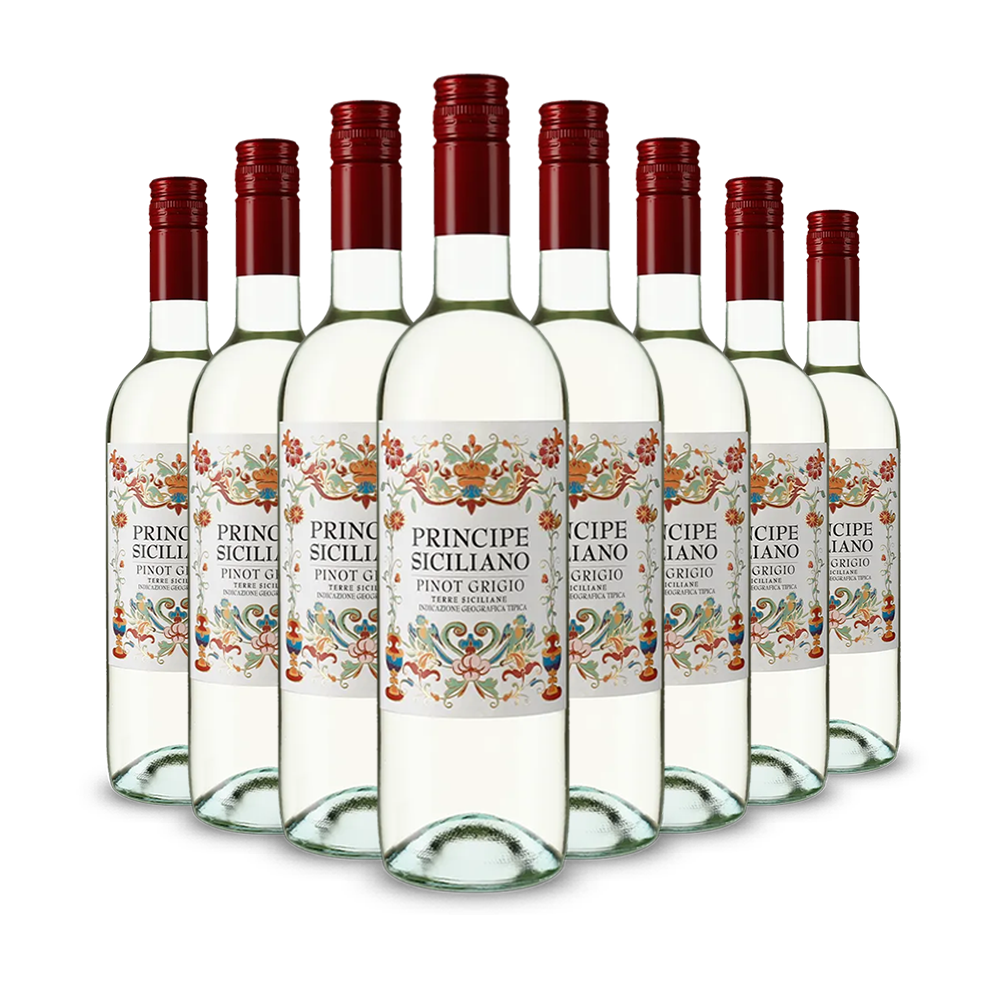 8 бутилко Пино Гриджо Тере Сичилиане 2024 – Gold