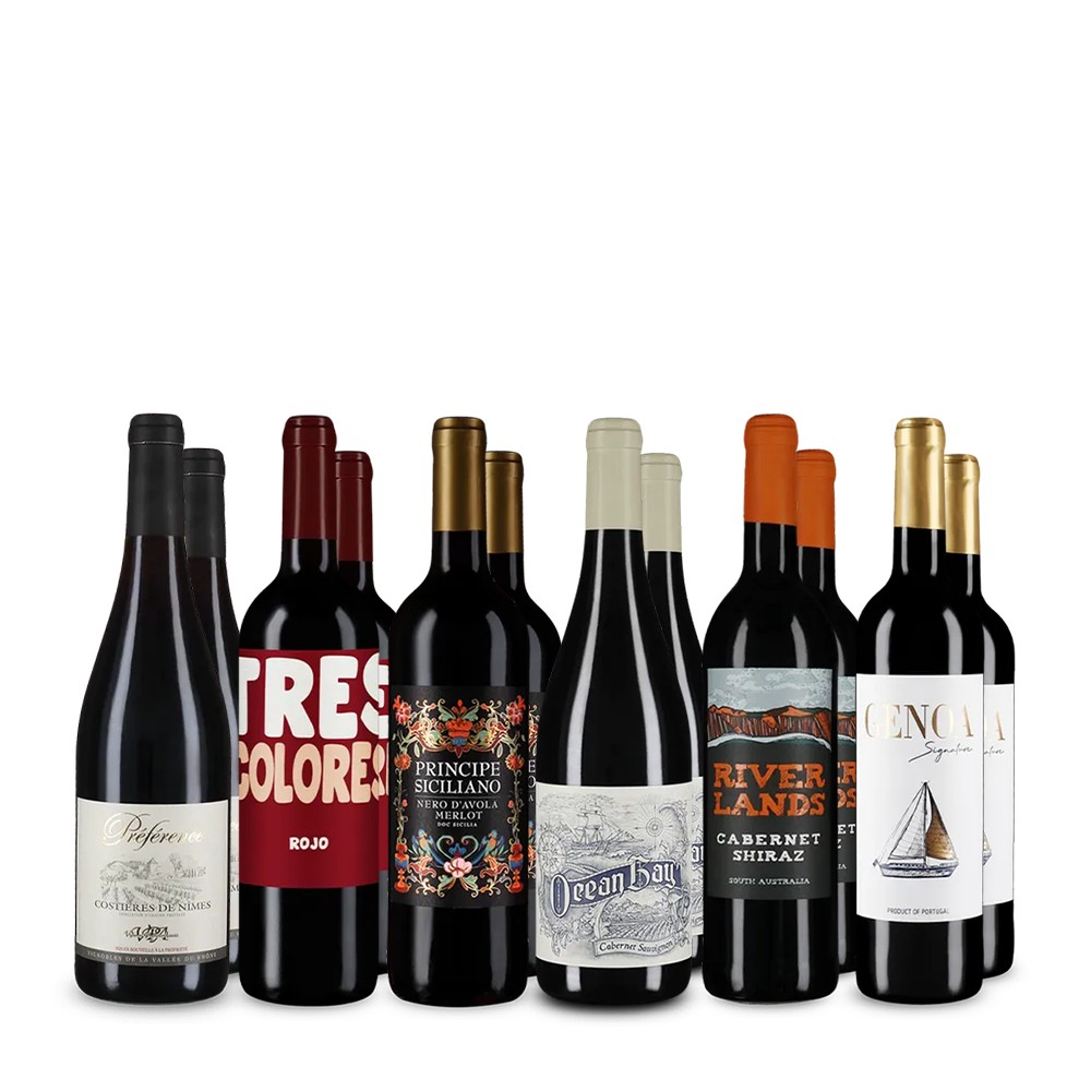 Червено вино-световно пътешествие в пакет 6x2 с предимства – Gold