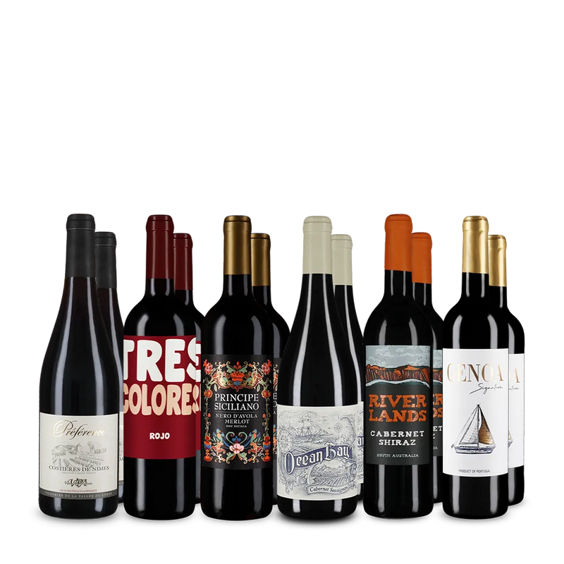 Червено вино-световно пътешествие в пакет 6x2 с предимства – Gold