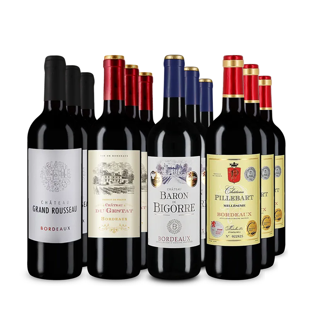 Празнични Бордо-звезди в пакет 4x3 – Gold