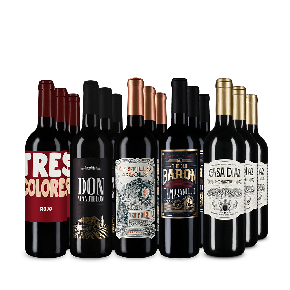 Испански червени вина- звезди в пакет 5x3 – Gold