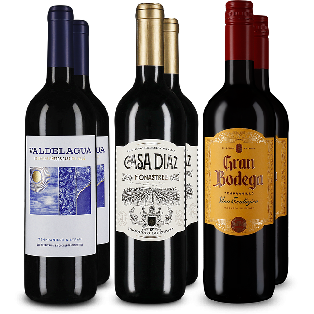 Испански червено вино- звезди в пакет 3x2 – Gold