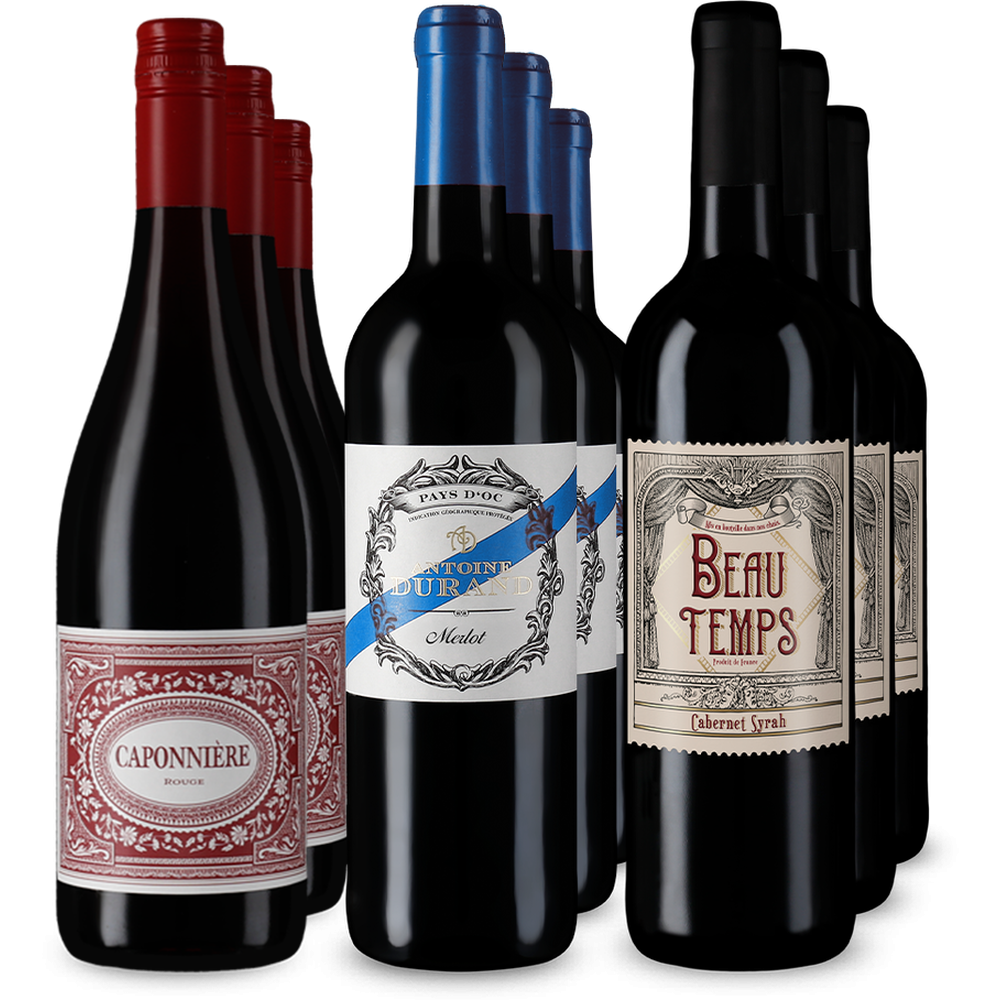 Френски червени вина-звезди в пакет 3x3 – Gold