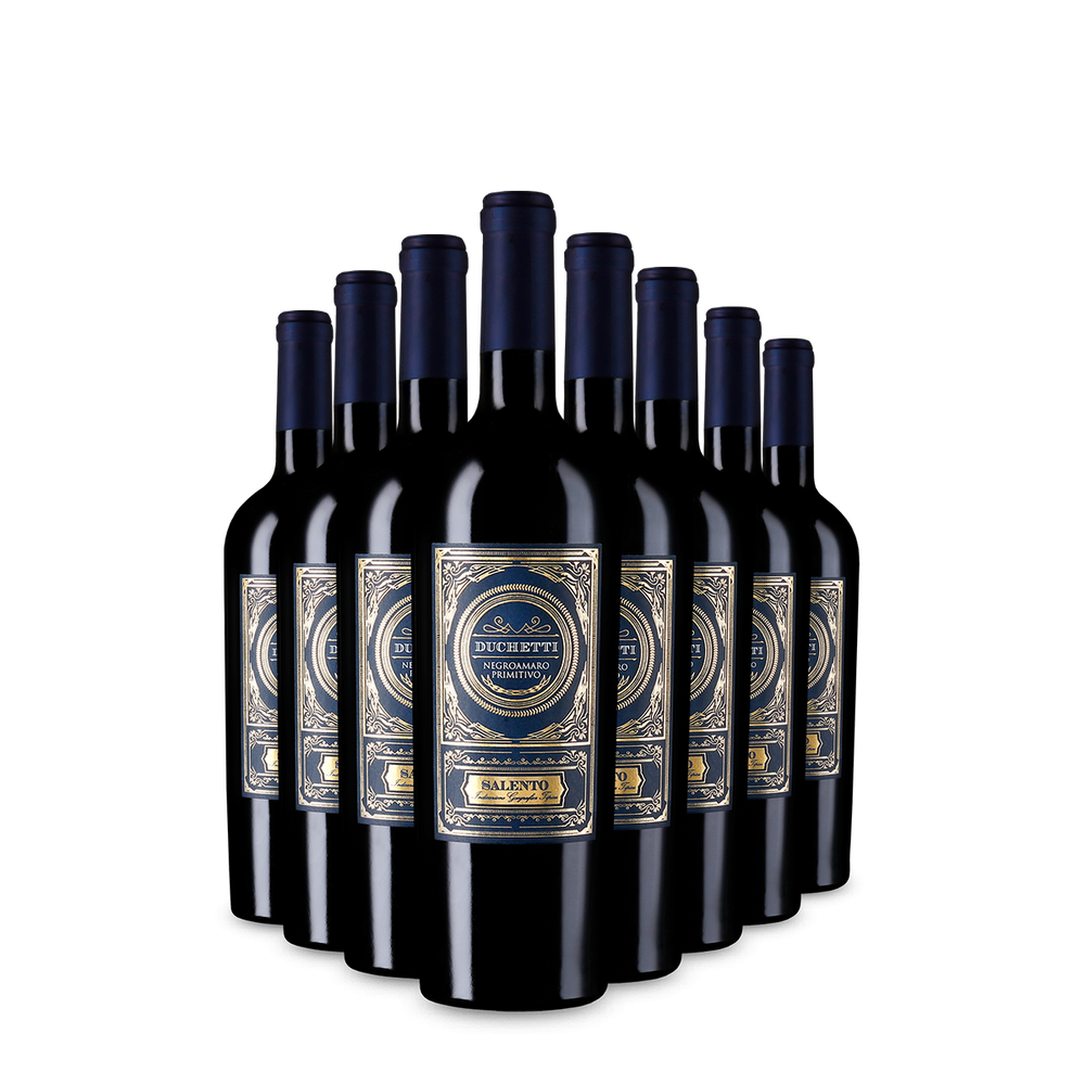 8 бутилки Дучети Негроамаро Примитиво 2024 – Gold