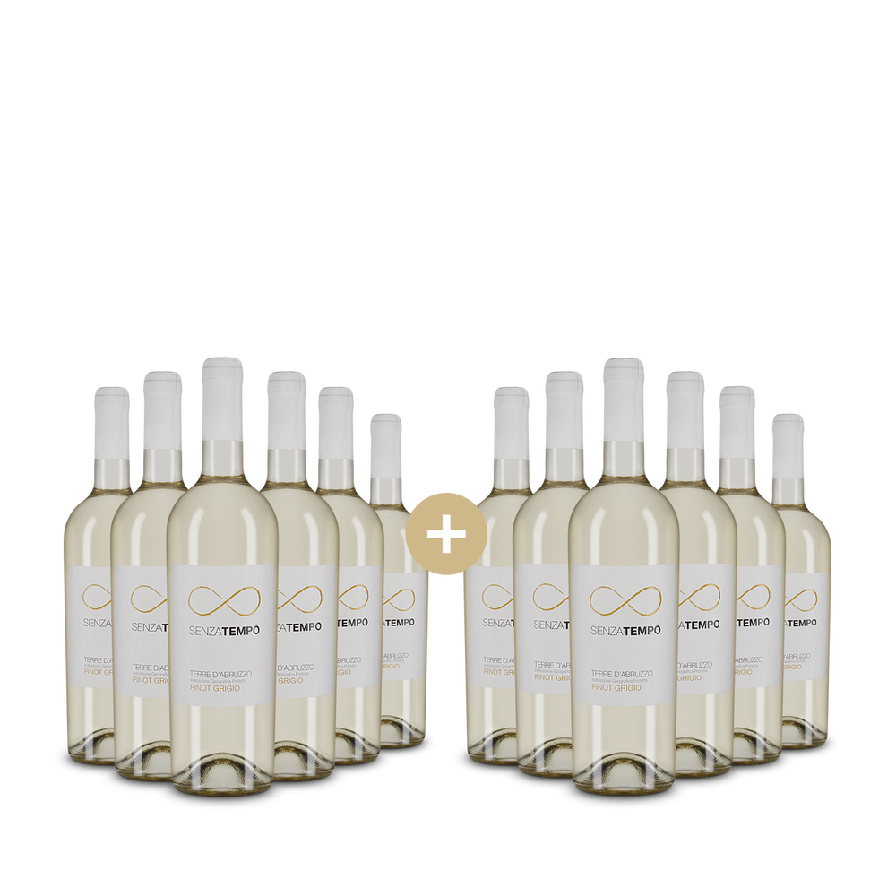 6+6 бутилки Senza Tempo Пино Гриджо 2025 – Gold