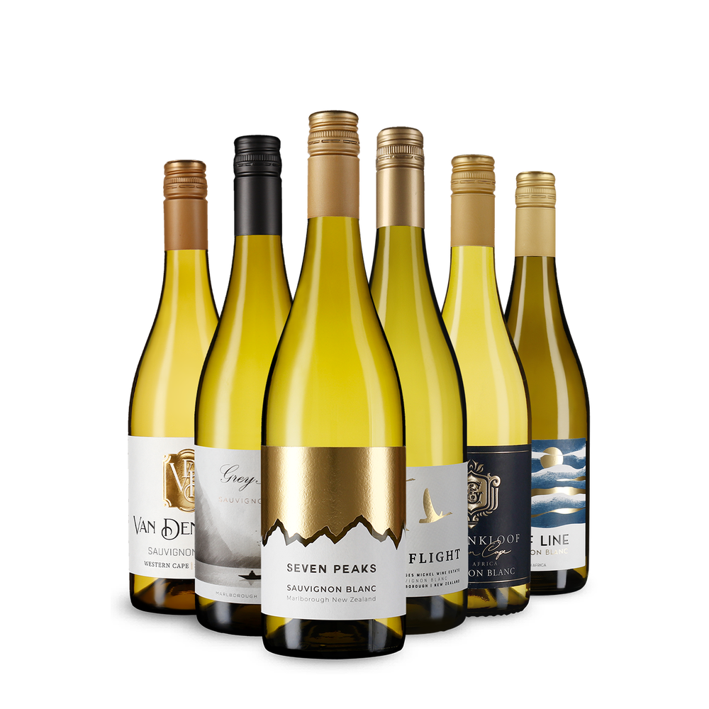 6x1 Разнообразие от Sauvignon Blanc от Нова Зеландия и Южна Африка