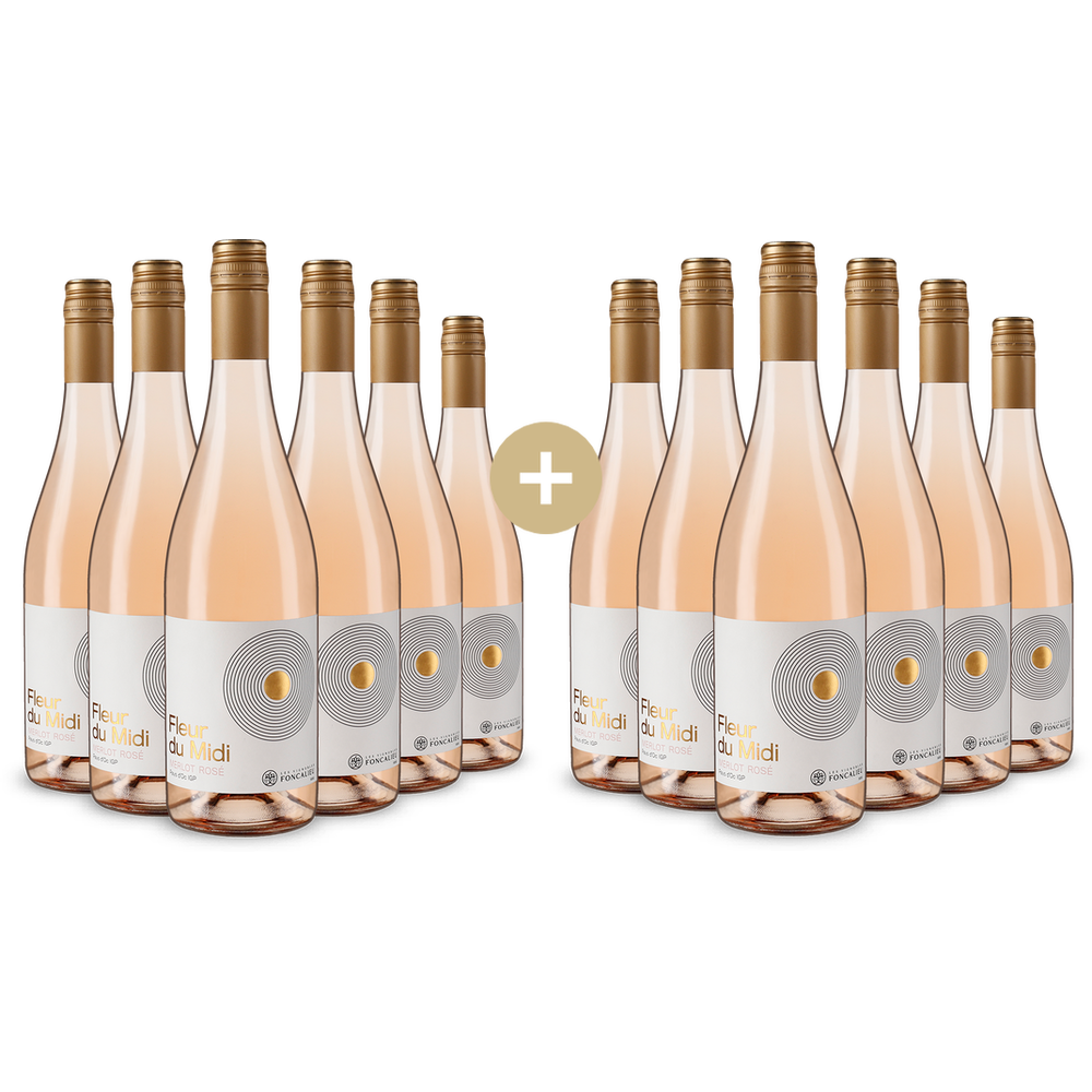 6+6 бутилки Fleur du Midi Мерло Розе 2025
